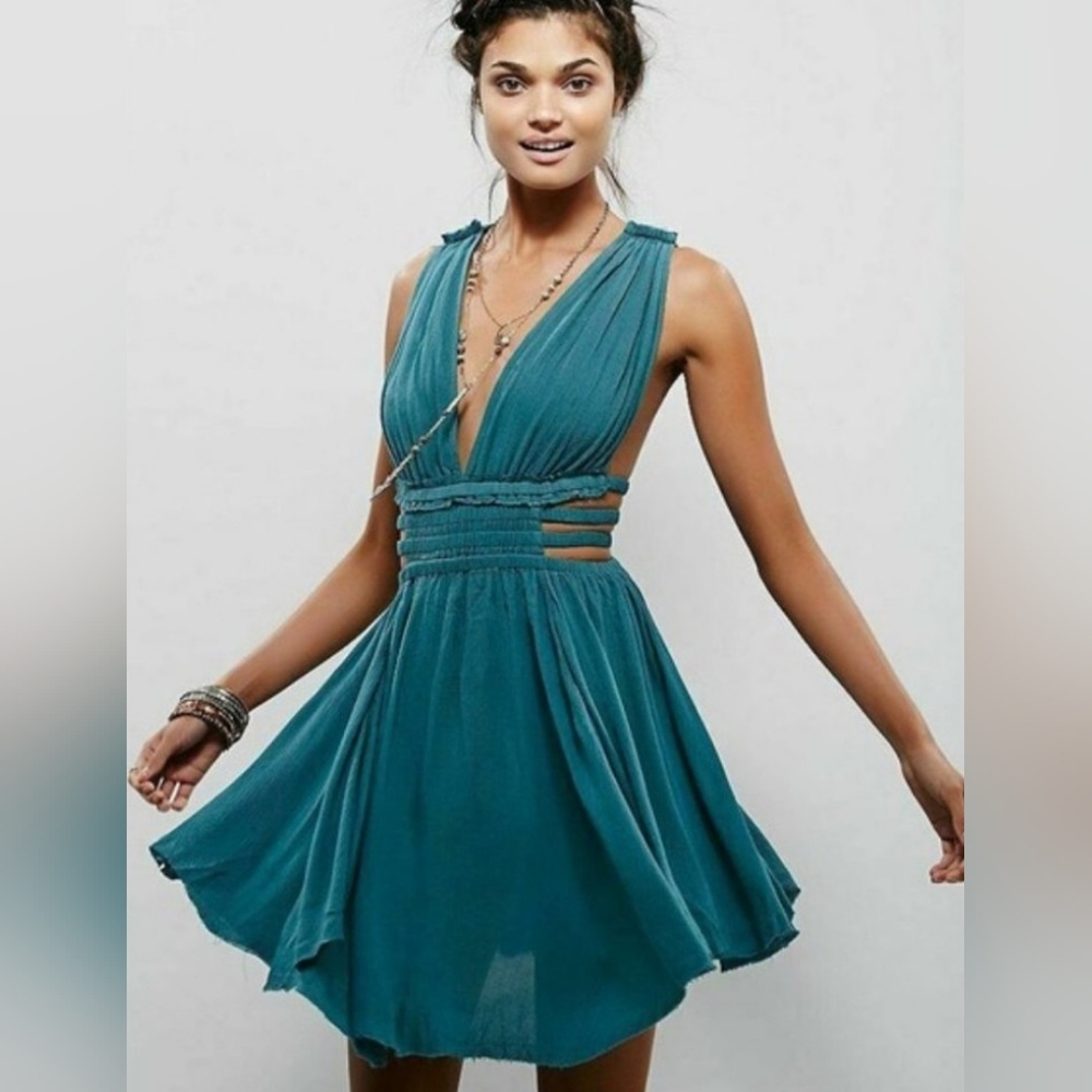 Free People Dress, Teal. Size M